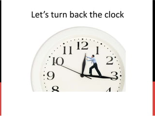 Let’s turn back the clock
 
