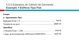 4.5.5 Exemplos de Cálculo de Demanda
Exemplo 1-Edifício Tipo Flat
 