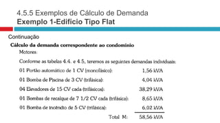 4.5.5 Exemplos de Cálculo de Demanda
Exemplo 1-Edifício Tipo Flat
Continuação
 