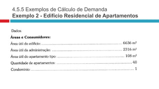 4.5.5 Exemplos de Cálculo de Demanda
Exemplo 2 - Edifício Residencial de Apartamentos
 