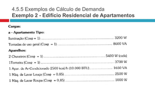 4.5.5 Exemplos de Cálculo de Demanda
Exemplo 2 - Edifício Residencial de Apartamentos
 