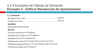 4.5.5 Exemplos de Cálculo de Demanda
Exemplo 2 - Edifício Residencial de Apartamentos
 