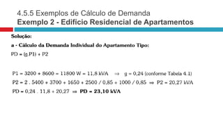 4.5.5 Exemplos de Cálculo de Demanda
Exemplo 2 - Edifício Residencial de Apartamentos
 