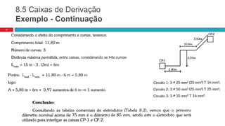 8.5 Caixas de Derivação
Exemplo - Continuação
17
 