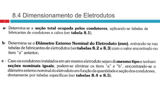 8.4 Dimensionamento de Eletrodutos
6
 