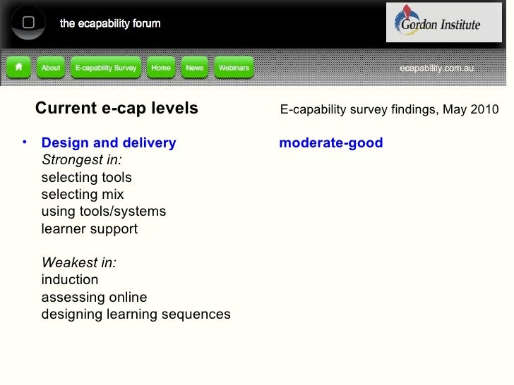 E cap survey