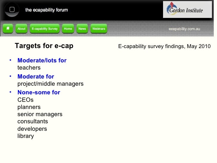 E cap survey