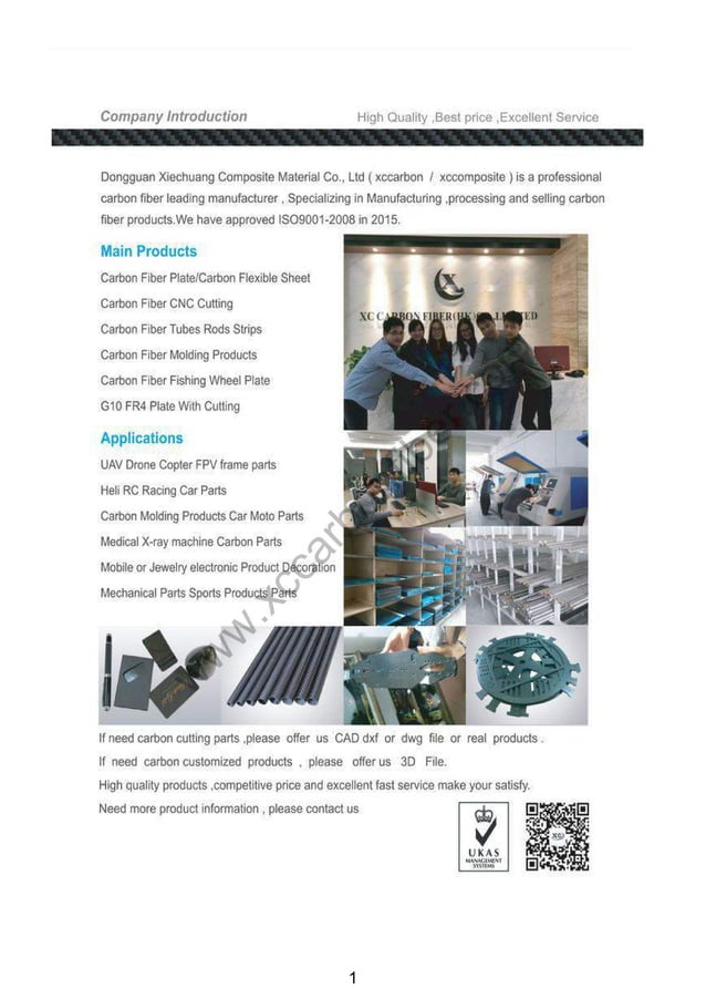 Catalogue Of XC Carbon Fiber Co.,Ltd PDF