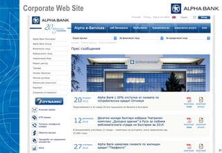 Corporate Web Site
31
 