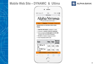 Mobile Web Site – DYNAMIC & Ultima
51
 