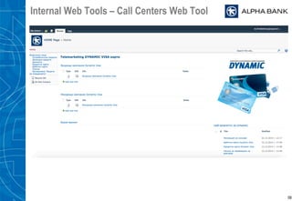 58
Internal Web Tools – Call Centers Web Tool
 