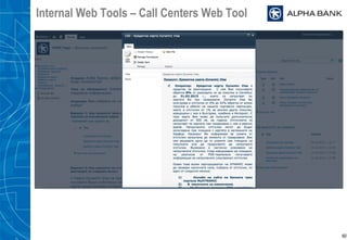 60
Internal Web Tools – Call Centers Web Tool
 