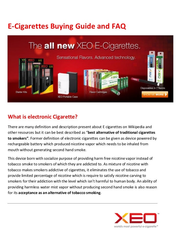 Electronic Cigarettes FAQ, ECigarettes Buying Guide