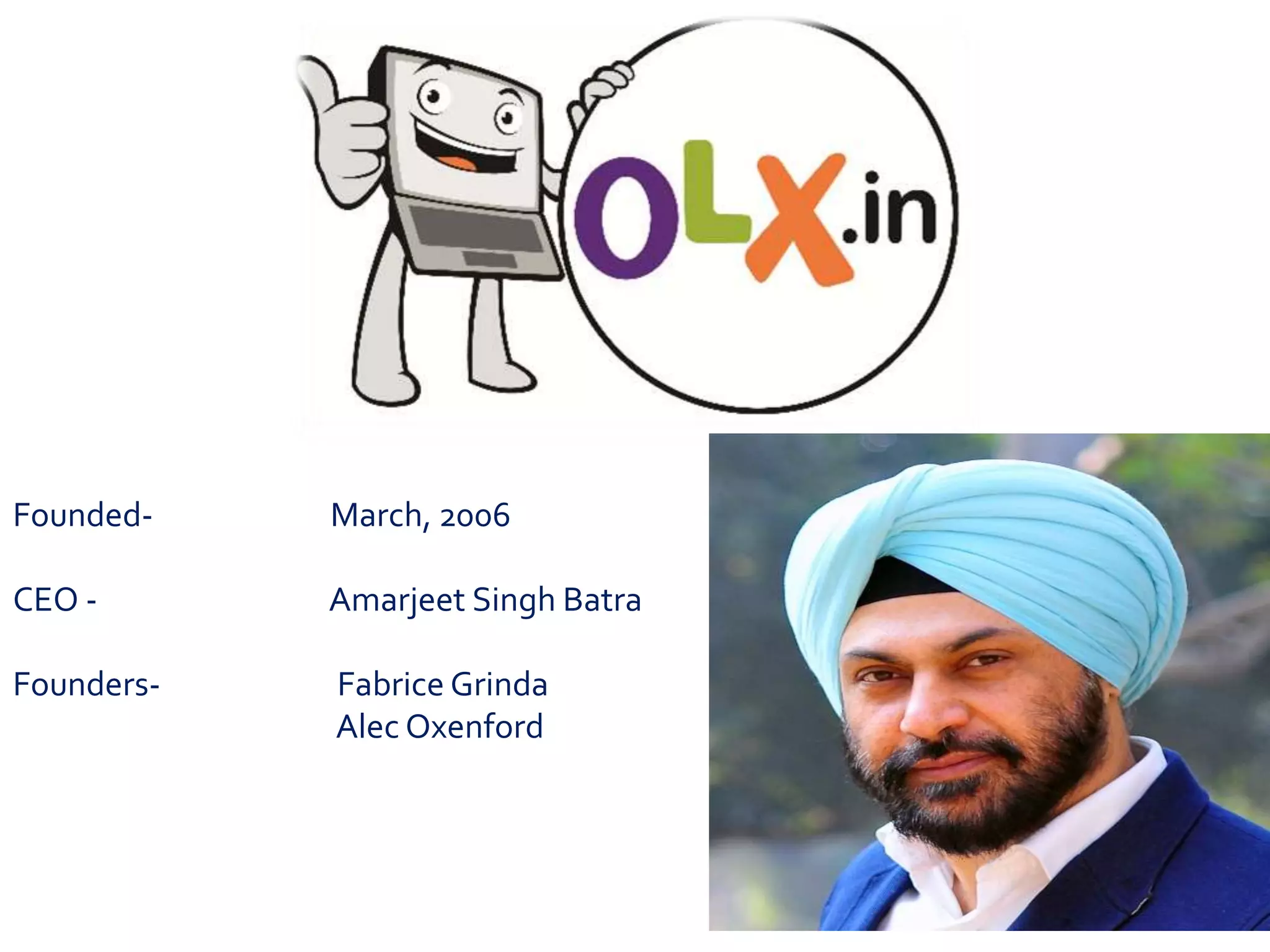 Founded- March, 2006 
CEO - Amarjeet Singh Batra 
Founders- Fabrice Grinda 
Alec Oxenford 
 