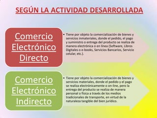 SEGÚN LA ACTIVIDAD DESARROLLADA