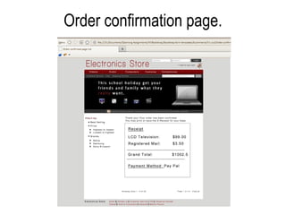Order confirmation page.
 