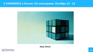 E-COMMERCE в России. По категориям. Октябрь 12 - 13

Авиа, Отели
43

 
