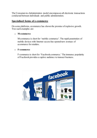 Introduction to E - Commerce | DOCX