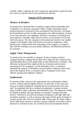 Introduction to E - Commerce | DOCX
