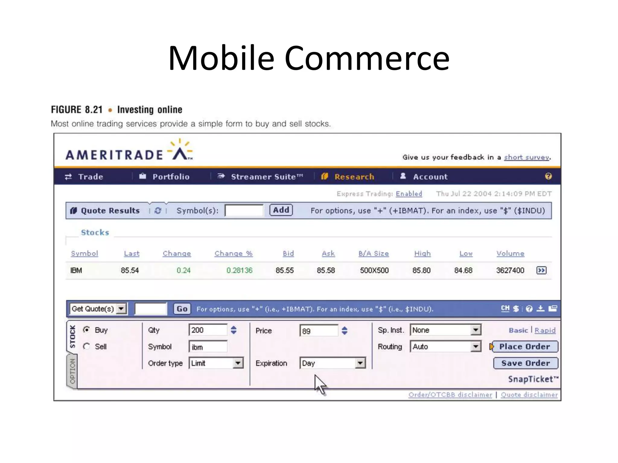 Mobile Commerce
 
