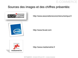 E-COMMERCE<br />Les cybermarchands en France :<br />Source FEVAD, Médiamétrie<br />2010                                   ...