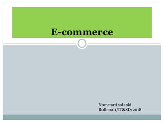 E commerce | PPTX