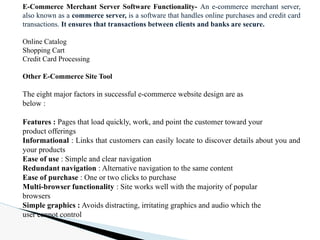 Electronic Commerce Basic concept and Security | PPTX