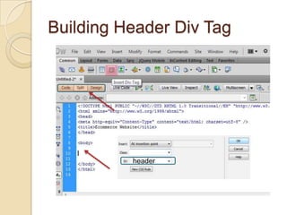 Building Header Div Tag




          header
 