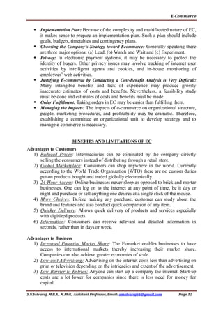 E commerce (2015-16) unit i | PDF