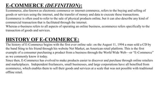 E - commerce | PPT