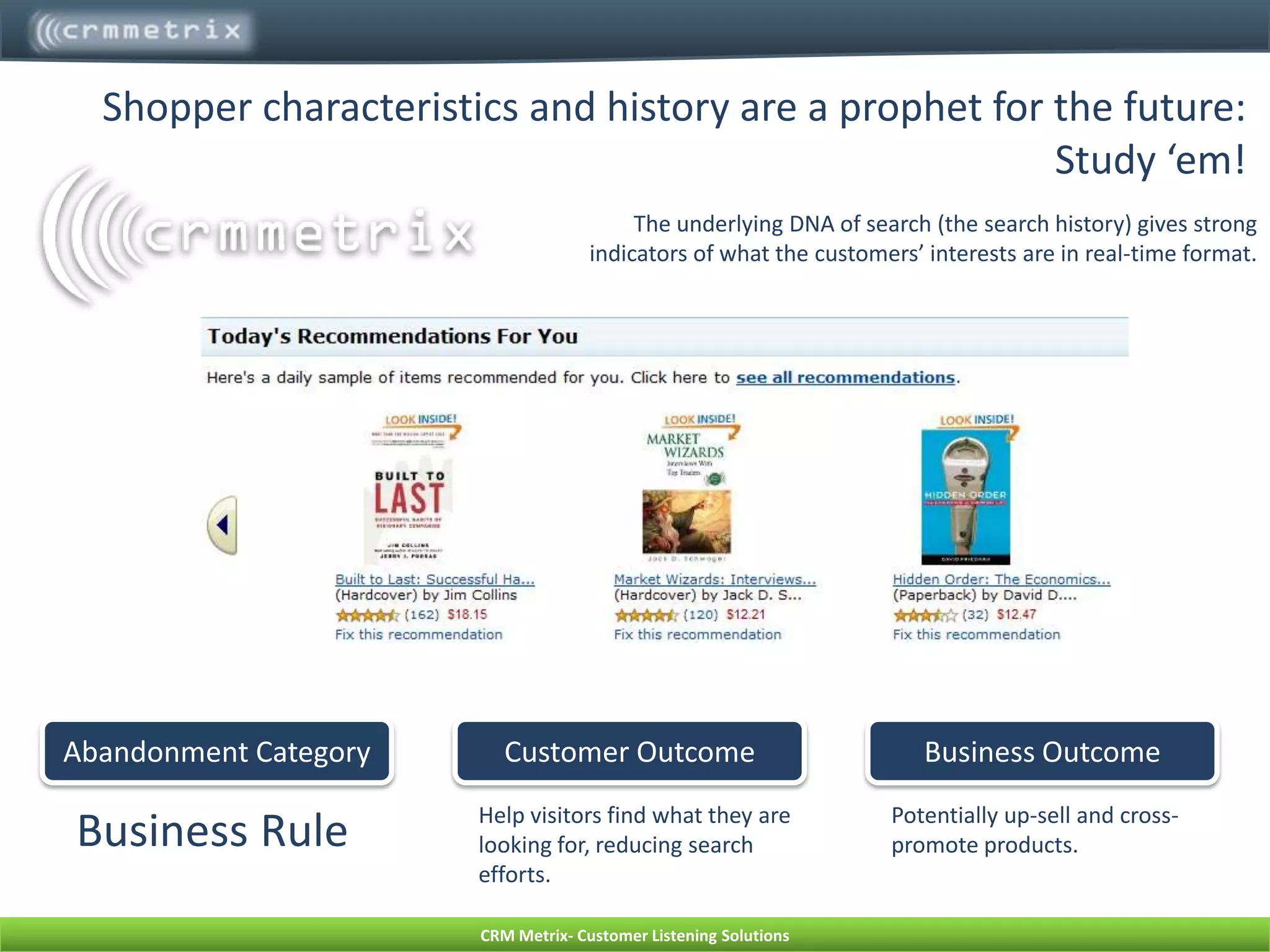 History is a science and…science is built on history.Offer a product recommendation tool that uses a scientific approachBest Practice #3