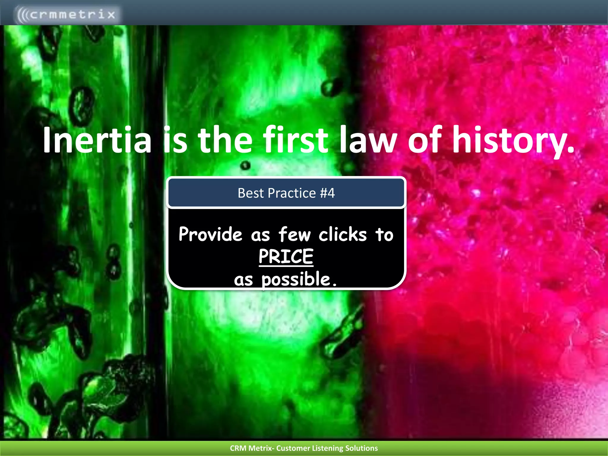 Shopper characteristics and history are a prophet for the future:Study ‘em!The underlying DNA of search (the search history) gives strong indicators of what the customers’ interests are in real-time format.Abandonment CategoryCustomer OutcomeBusiness OutcomeBusiness RuleHelp visitors find what they are looking for, reducing search efforts.Potentially up-sell and cross-promote products.