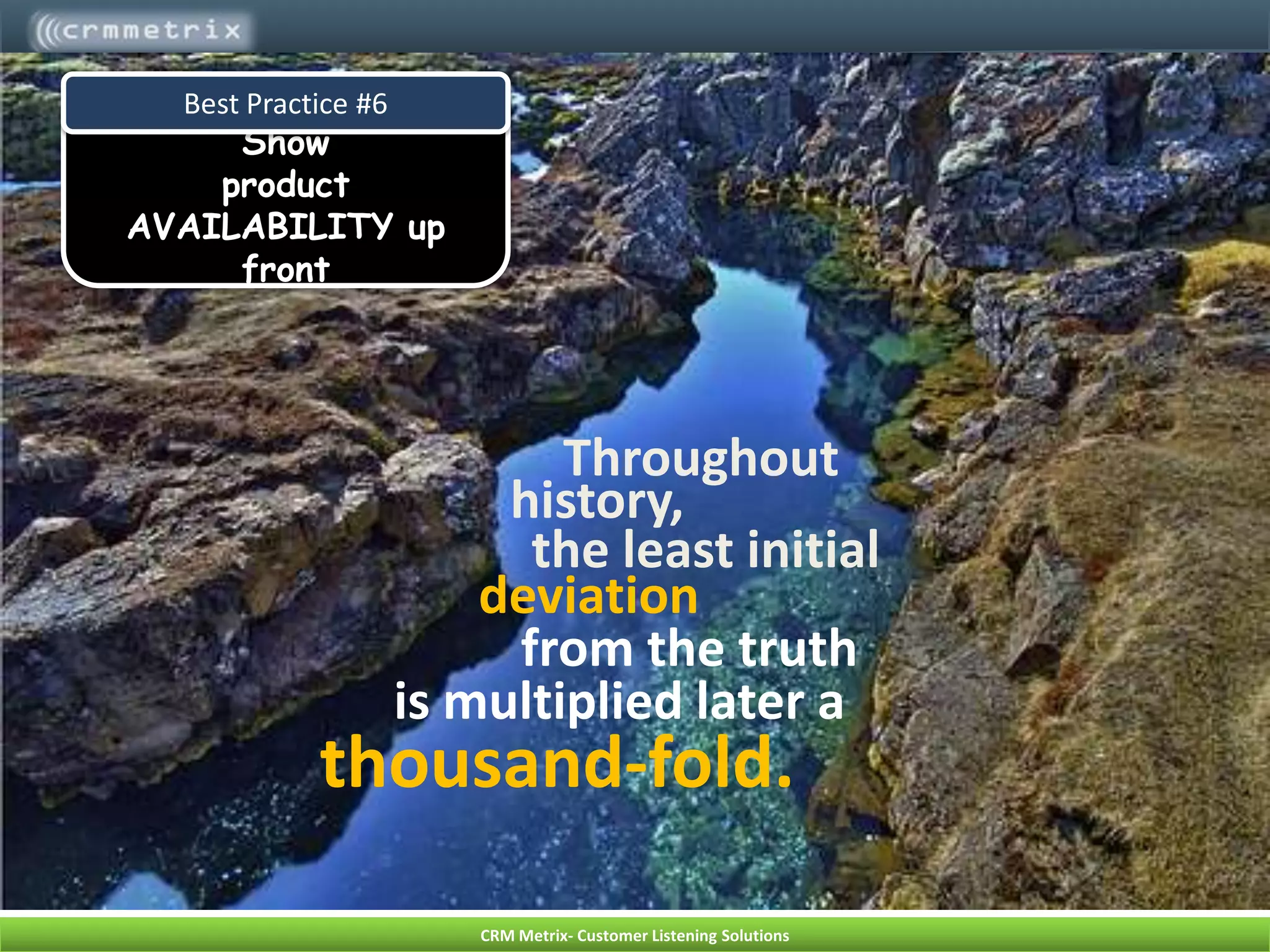 Historyis a mess that we must organizeto find meaning and purpose.Provide an easy-to-use classification structureBest Practice #5