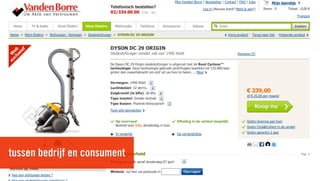 tussen bedrijf en consument
 