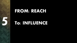 FROM: REACH
To: INFLUENCE5
 