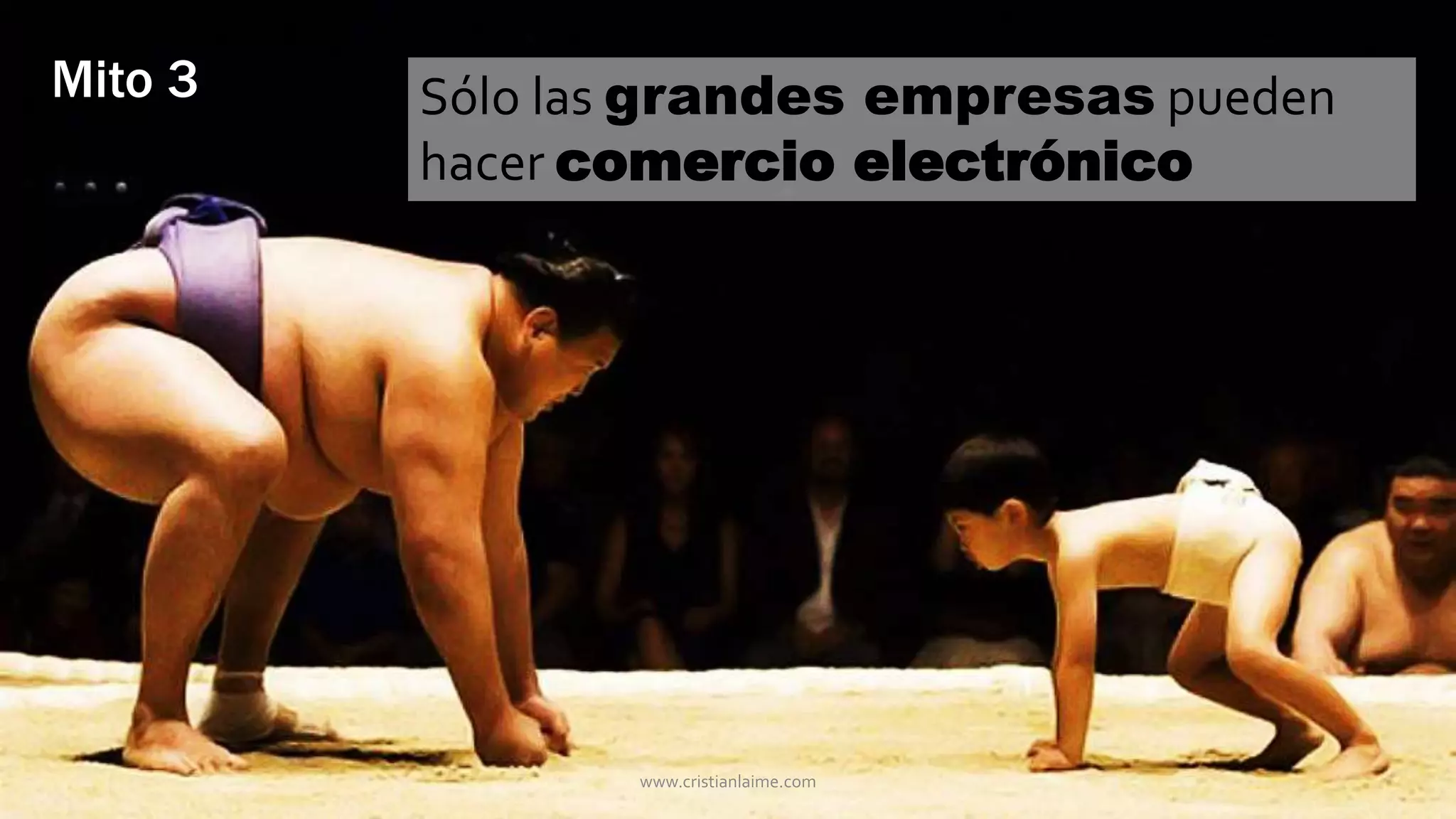 Mito 3 Sólo las grandes empresas pueden 
hacer comercio electrónico 
www.cristianlaime.com 
 