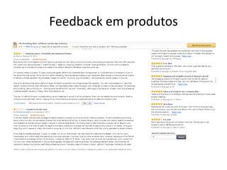 Feedback em produtos
 