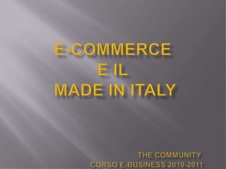 E commerce e made in italy