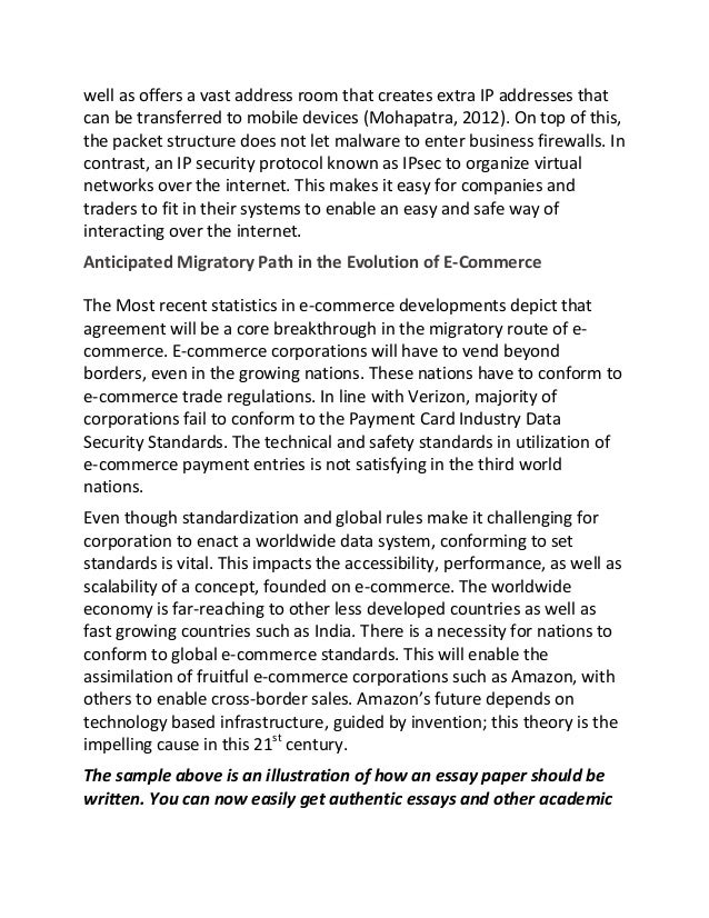 E commerce essay