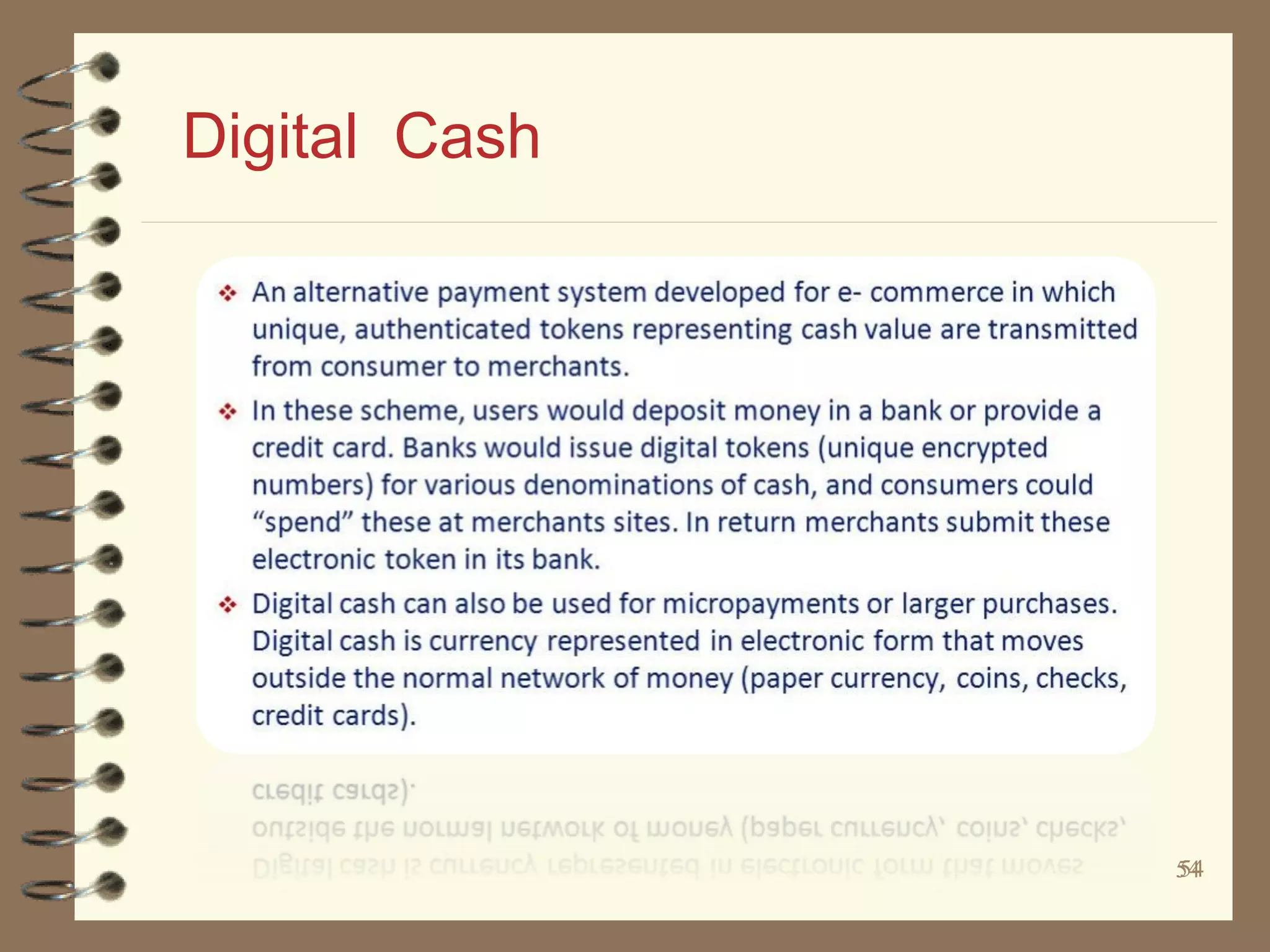 5454
Digital Cash
 
