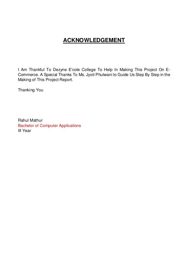 E commerce project