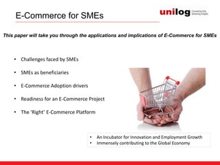 E-commerce for Small and Medium Enterprises (SMEs) | PPTX