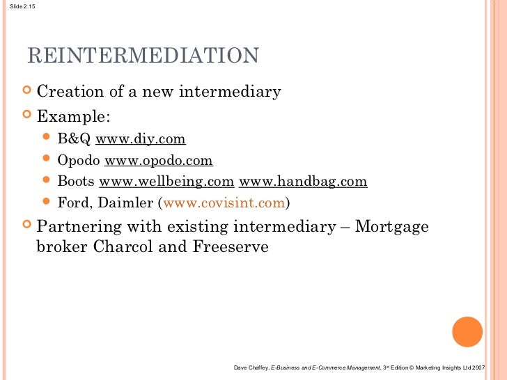 Reintermediation examples