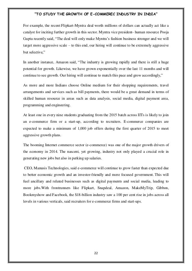 to study the growth of e commerce industry in india blackrock virtual cover letter questions