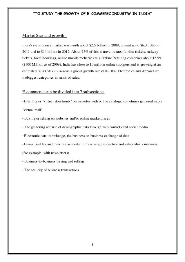 to study the growth of e commerce industry in india blackrock virtual cover letter questions