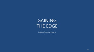 GAINING
THE EDGE
Insights From the Experts
49
 