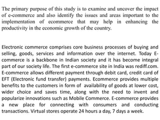 E commerce in india challenges & opportunities | PPTX