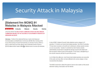 Security Attack in Malaysia
 