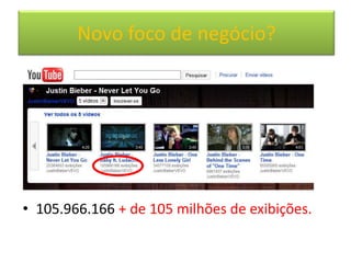 Novo foco de negócio?




• 105.966.166 + de 105 milhões de exibições.
 