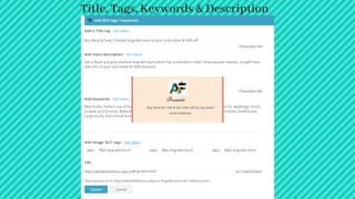 Title, Tags, Keywords & Description
 